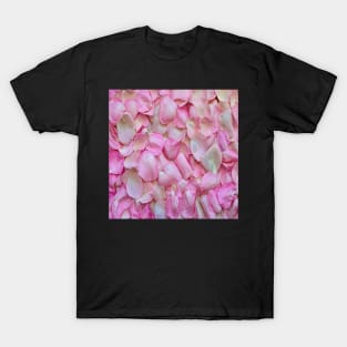 Pink Rose Petal Custom Floral Design Gifts T-Shirt